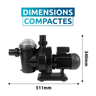Dimensions de la pompe Poolex Tonic'line