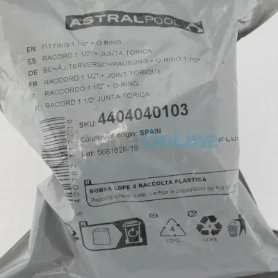 Raccord 1''1/2 + joint torique pour Filtres à sable (ASTRAL) (4404040103)