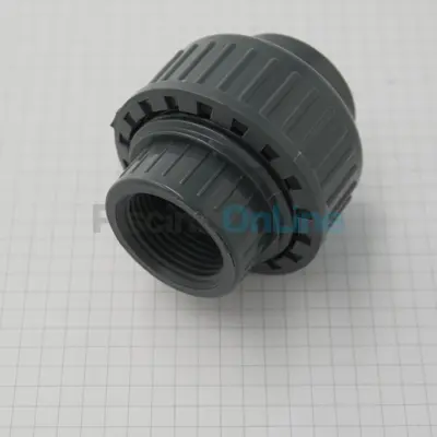 Raccord union pour tube de rinçage -  3 pièces PVC pression Ø25 mm x 3/4″ fileté PN16 + joint - SIBO/Fluidra (AB242)