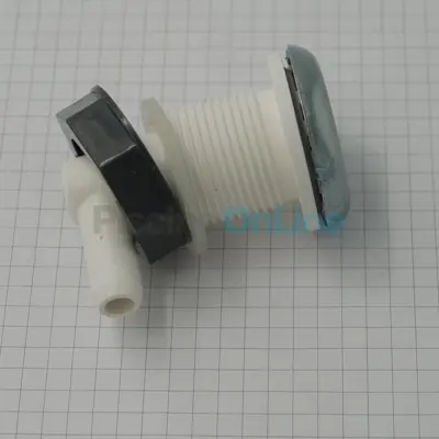 Buse jet d'air blanche, face inox (diam. 10) pour spas (REMP0046)