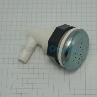 Buse jet d'air blanche, face inox (diam. 10) pour spas (REMP0046)