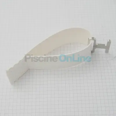 Sangle de sécurité (blanc) avec bride inox pour volet de piscine (070283)