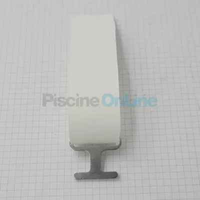 Sangle de sécurité (blanc) avec bride inox pour volet de piscine (070283)