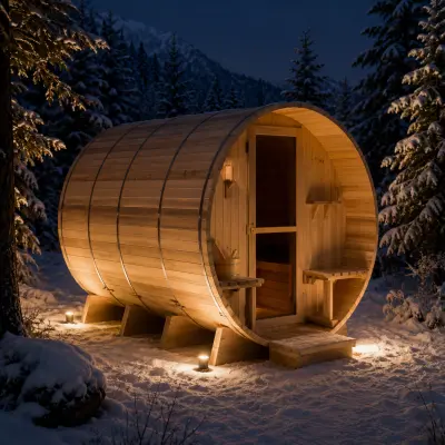 Sauna en Cèdre Barrel canopy GRANDVIEW 215 x 245 cm (AHGDV71RU)
