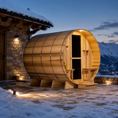 Sauna en Cèdre Barrel canopy GRANDVIEW 215 x 245 cm (AHGDV71RU)