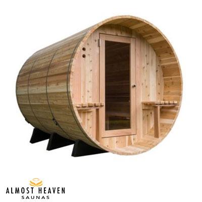 Sauna en Cèdre Barrel canopy WESTON 180 x 240 cm