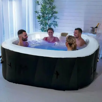 Spa gonflable carré 4 places OSPAZIA avec bande LED