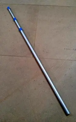 Manche téléscopique 3 parties alu argenté mat 1,2-3,6 m