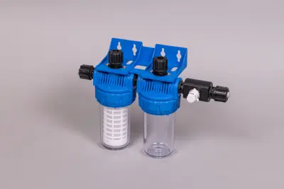 Porte-sondes Pro-H2CR complet avec 2 vases filtrants, raccords et robinet pour panneau de régulation