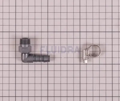 Coude norme 90° 3/8" + bride