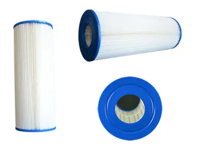 Cartouche de filtration Ø23,6cm - L.64,52cm / Haut 10cm trou ouvert - Bas 10cm trou ouvert