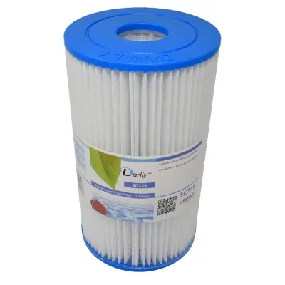 Cartouche de filtration D.150 mm - H.255 mm - Ouverte haut D.50 mm et bas D.50 mm (Intex type B)