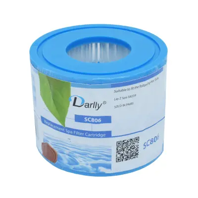 Cartouche de filtration D.106 mm - H.40 mm - Ouverte haut D.50 mm et bas D.50 mm (Bestway type VI)