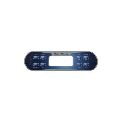 Façade autocollante ML700 (Time, Warm, Mode/Prog, Cool, Light, Blower, Jets 1, Jets 2)