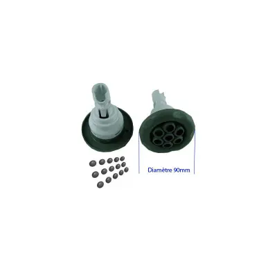 Jet Polys Storm Massage S-Scallop Diamètre 90mm Grise