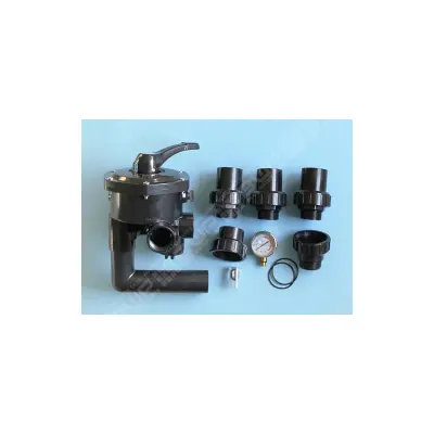 Vanne Side noire 1"1/2 MPV03 avec liaisons pour filtres SP. S. MFS - Entraxe 125 mm - SUR STOCK