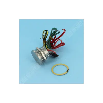Bouton poussoir Wellness inox Ø 28 mm - 2 LED