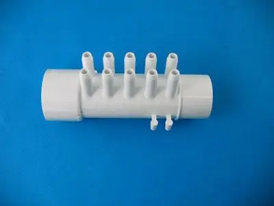 Collecteur d'air (Manifold) 1"1/2 X 1"1/2 M/F 10 sortie 3/8 " lisses avec 4 bouchons