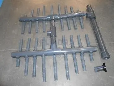 Ensemble collecteur BP.1600-90 + crépines 1"1/2 + support pour Praga 09211, 00690 1"1/2