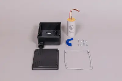 Ensemble condensateur 12/20µF + boitier pour PPE Victoria Dual