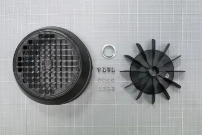 Ensemble couvercle plastique + bague + hélice de ventilateur PPE VICTORIA Plus Silent 1,5 CV à 3 CV (sauf 3 CV