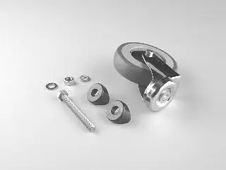 Fixation roue sans frein