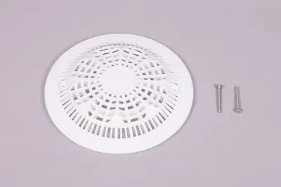 Grille anti-vortex BDF NORMA préfabriqué avec vis métriques - BLANC