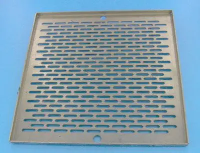 Grille (+ vis) BDF Carrée 252x252 mm en inox Liner/Béton