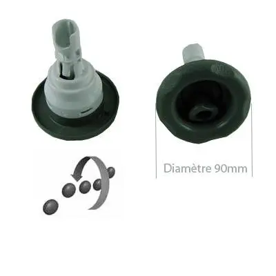 Jet Poly Storm Roto S-Scallop Ø90 mm grise