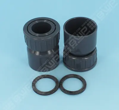 Jeu de 2 raccords demi-union 1"1/2 50mm wns01766 + joint