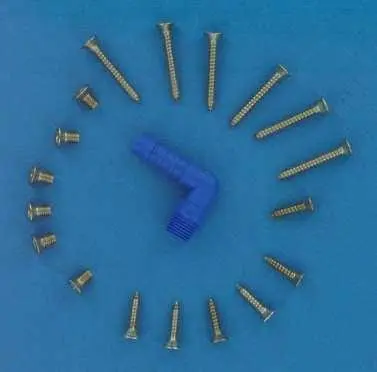 Kit visserie buse NCC 6 vis 4,8x22, 6 vis métaux 6x10 + 1 coude de mise à l'air