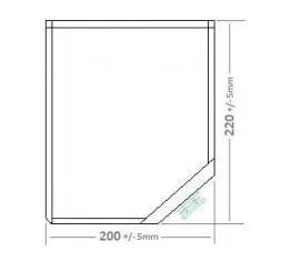 Poche type Dyopack 200x220 mm avec EMBASE/BOUCHON 101325/PV1078