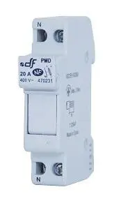 Porte fusible phase + neutre 8,5x31 de 1 à 20A