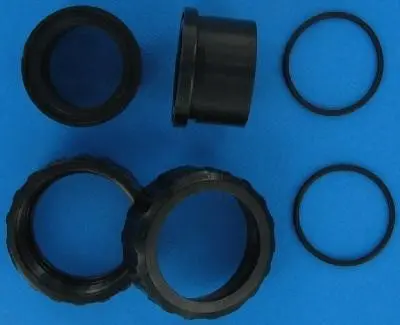 Raccord union Ø50 à coller + écrous + joints (jeu de 2) PPE Power-Flo