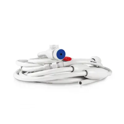 Tuyau d'alimentation blanc 9 m/8 flotteurs/3 raccords tournants/prise murale - G-5