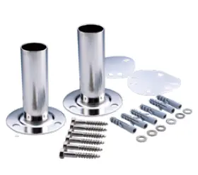 Jeu de supports d'échelle (x2) sur platine Astral - Fixation démontable - tube Ø43 inox 316 (07331)