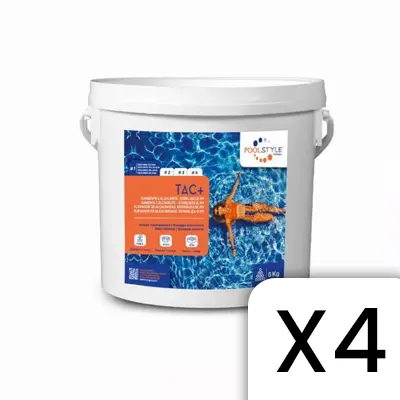 TAC Plus 5 kg PoolStyle PSL-500-0011 - Lot de 4