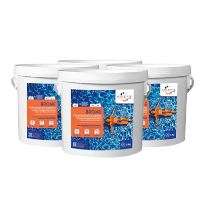 Seau de Brome x 4, idéal pour piscine et spa
