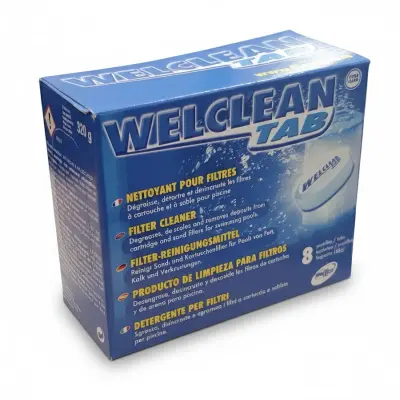WELCLEAN, solution de nettoyage filtres, boîte de 8 pastilles de 35g