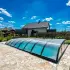 Abri DALLAS A pour piscines jusqu'à 6.30m x 3.70m Hauteur 0.82m - Coloris Anthracite