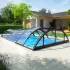 Abri SILHOUETTE QUARTZ M pour piscines jusqu'à 6.30m x 3.20m - Coloris Aluminium Hauteur 1m