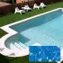 PVC armé ALKORPLAN 3000 verni imprimé - 150/100ème, vernis 1 face, motifs - Rouleau de 24ml x 1.65m - Mosaïque bleu