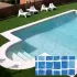 PVC armé ALKORPLAN 3000 verni imprimé - 150/100ème, vernis 1 face, motifs - Rouleau de 25ml x 1.65m - Persia bleu