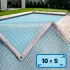 Bâche à bulles 10x5m alvéolaire Gris translucide préfabriquée