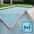 Bâche à bulles 6x3m alvéolaire Gris translucide