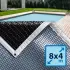 Bâche à bulles 8x4m alvéolaire Bleu / Gris opaque