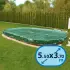 Couverture de protection pour piscine hors-sol ovale 5.50 x 3.70 m coloris vert