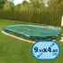 Couverture de protection pour piscine hors-sol ovale 9.10 x 4.60 m coloris vert