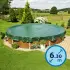 Couverture de protection pour piscine hors-sol ronde 6.40 m coloris vert