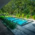 Abri Casablanca Infinity A - Coloris Carbone pour piscines jusqu'à 6.30m x 3.50m